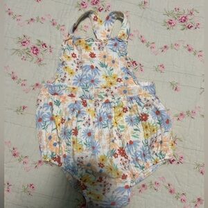 Angel dear floral gauze bubble romper size 18-24 months